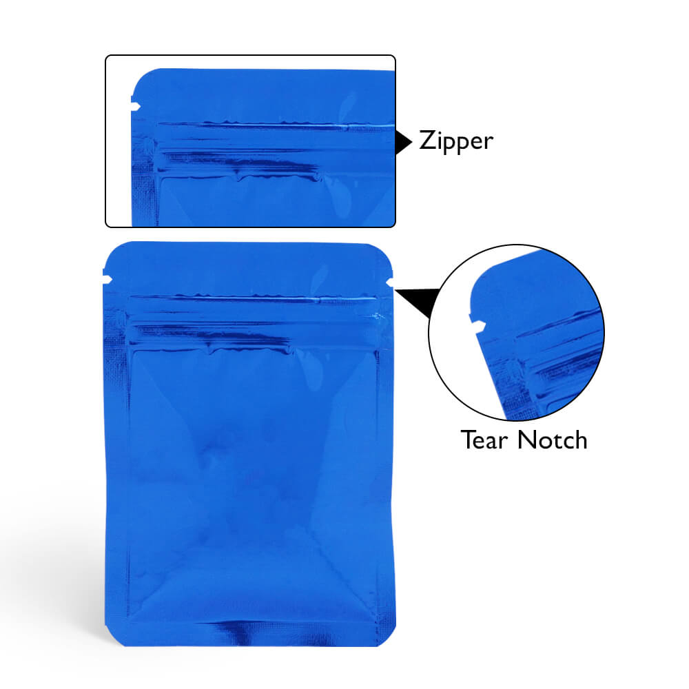 3gm_Shiny_Blue__Three_Side_Seal_With_Zipper