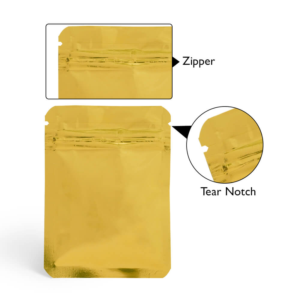 3gm_Shiny_Gold__Three_Side_Seal_With_Zipper